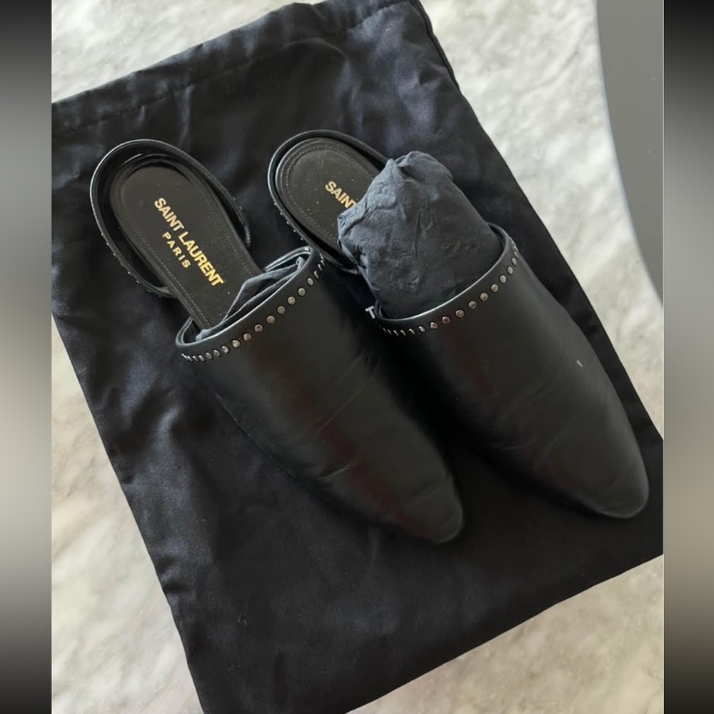 Saint Laurent Black Bliss Slingback Sandals